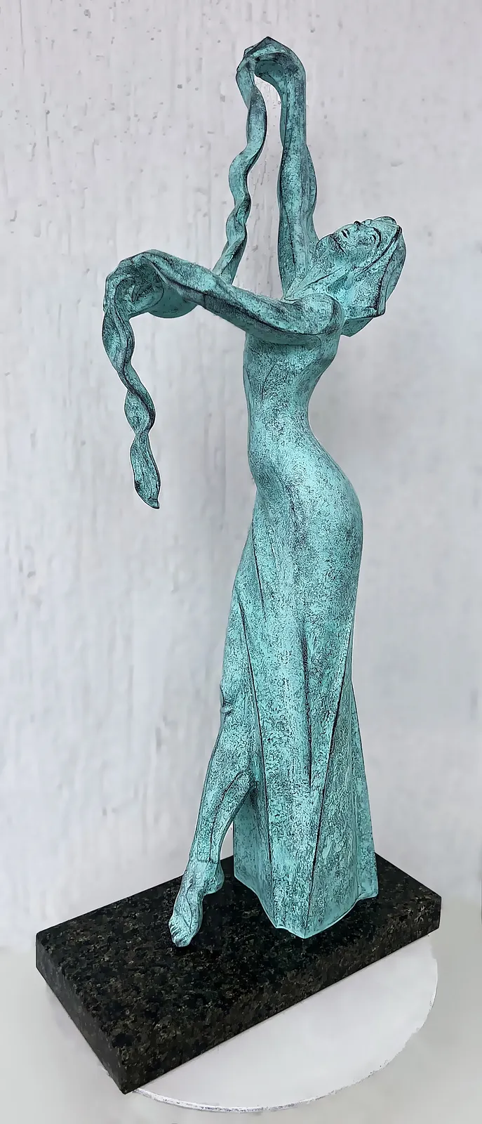 Image of DANCE OF SOLOMEIA by Roman Kykta, size: 680/290/200 мм, made of Bronze, granite, Sculpture Exhibition Plastic Art medium, from Lviv Photo 2 of 4.