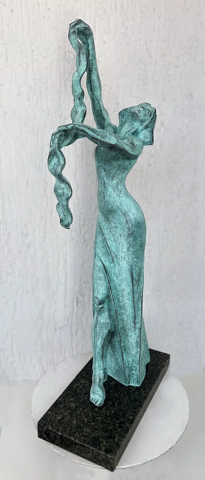 Image of DANCE OF SOLOMEIA by Roman Kykta, size: 680/290/200 мм, made of Bronze, granite, Sculpture Exhibition Plastic Art medium, from Lviv Photo 3 of 4.