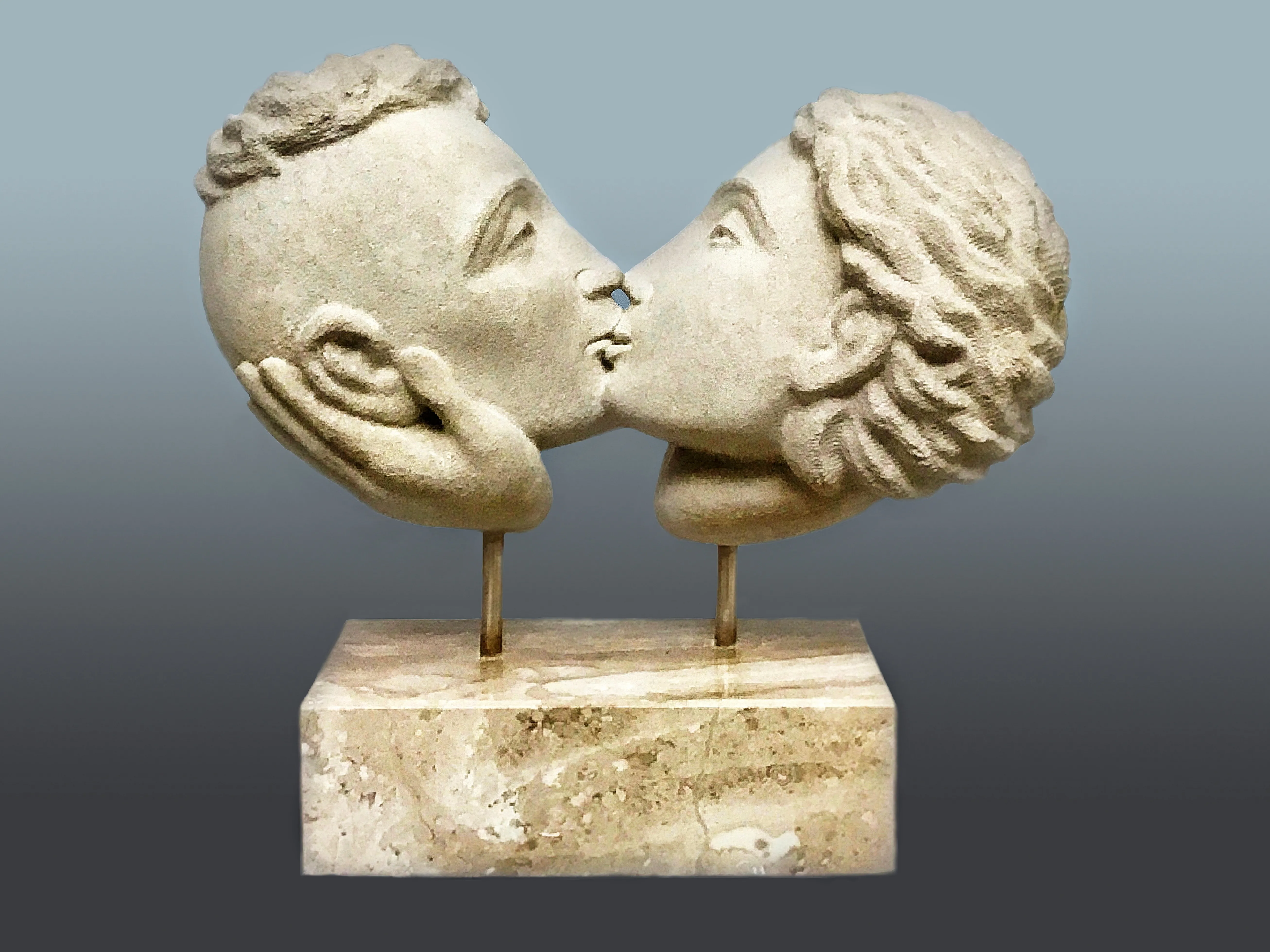 Image of LIPS TALK by Roman Kykta, size: 4600/4200/2000 мм, made of Limestone, marble, Sculpture Exhibition Plastic Art medium, from Lviv Photo 4 of 4.