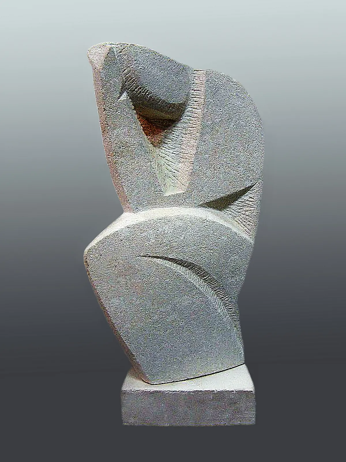 Image of THINKER by Roman Kykta, size: 600/300/200 мм, made of Limestone, Sculpture Exhibition Plastic Art medium Photo 1 of 2.