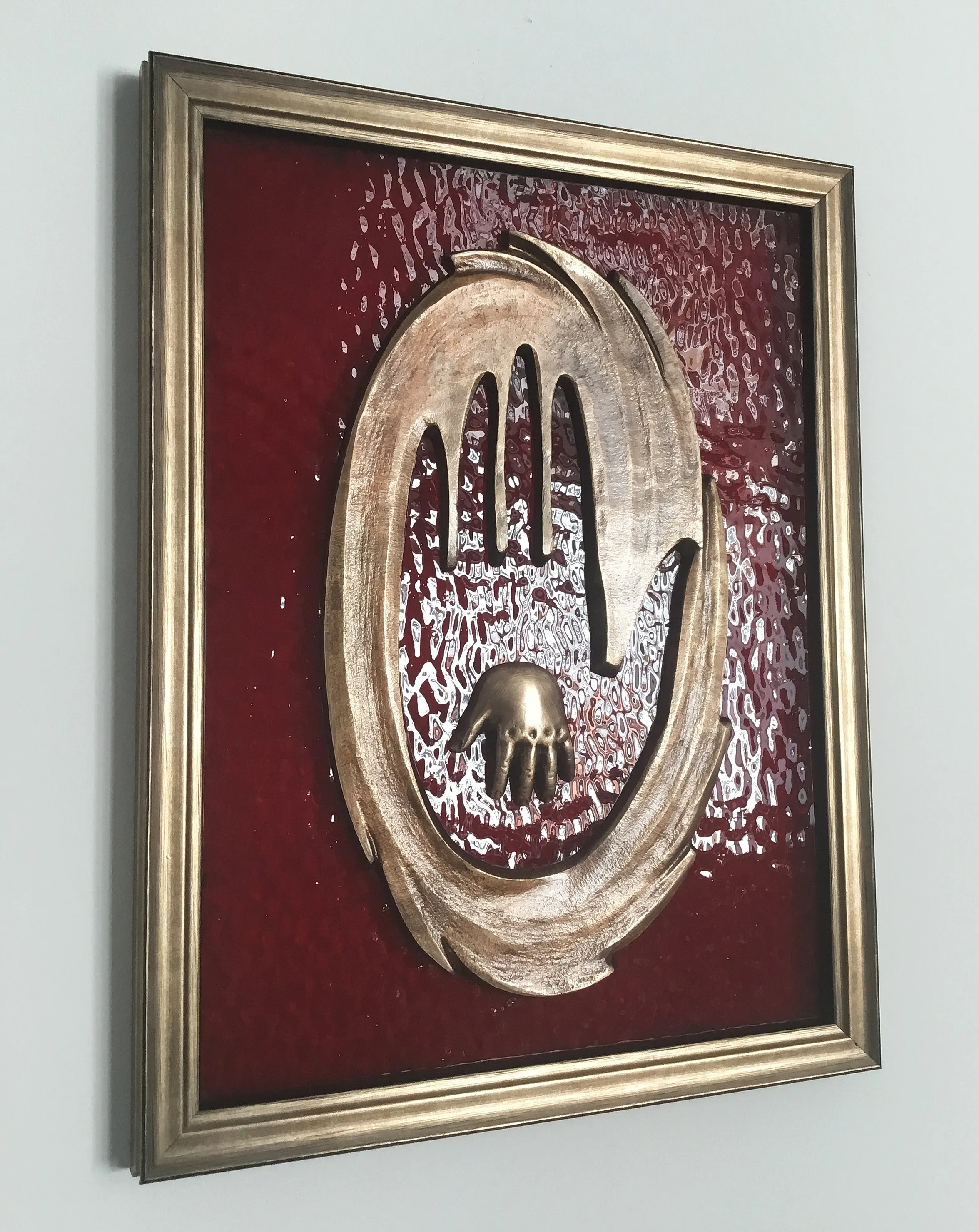 Image of TO BE ABLE TO LIVE by Roman Kykta, size: 240/330 мм, made of Bronze, glass, Sculpture Exhibition Plastic Art medium Photo 2 of 3.