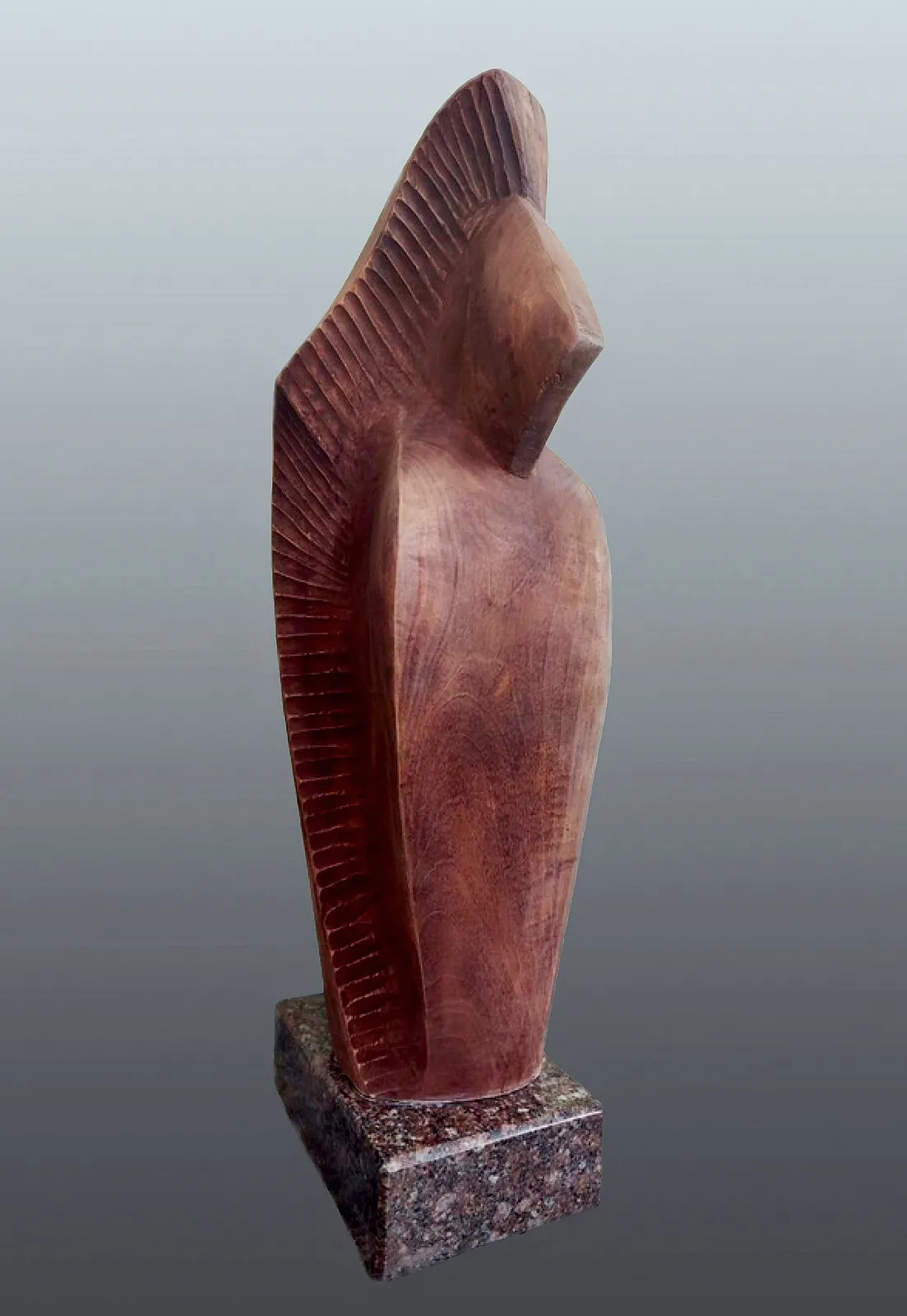 Image of LEMKO MADONNA by Roman Kykta, size: 570/220/150 мм, made of Wood, granite, Sculpture Exhibition Plastic Art medium Photo 3 of 3.