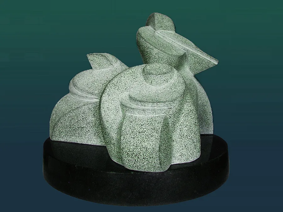 Image of THREE MUSICIANS by Roman Kykta, size: 700/600/500 мм, made of Gabbro, Sculpture Exhibition Plastic Art medium