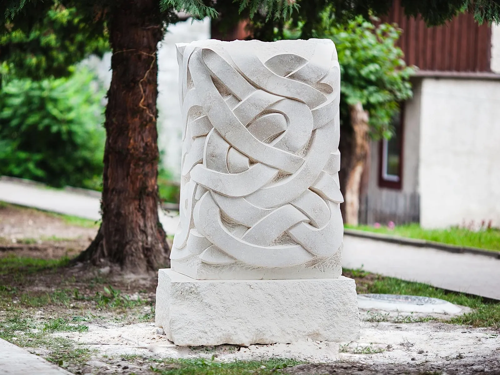 Image of FREE RIDE by Roman Kykta, size: 1800/1000/600 мм, made of Limestone, Sculpture Symposiums medium, from Slavske, Lviv region. Photo 2 of 7.