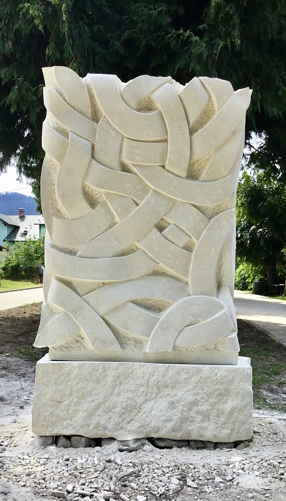 Image of FREE RIDE by Roman Kykta, size: 1800/1000/600 мм, made of Limestone, Sculpture Symposiums medium, from Slavske, Lviv region. Photo 3 of 7.