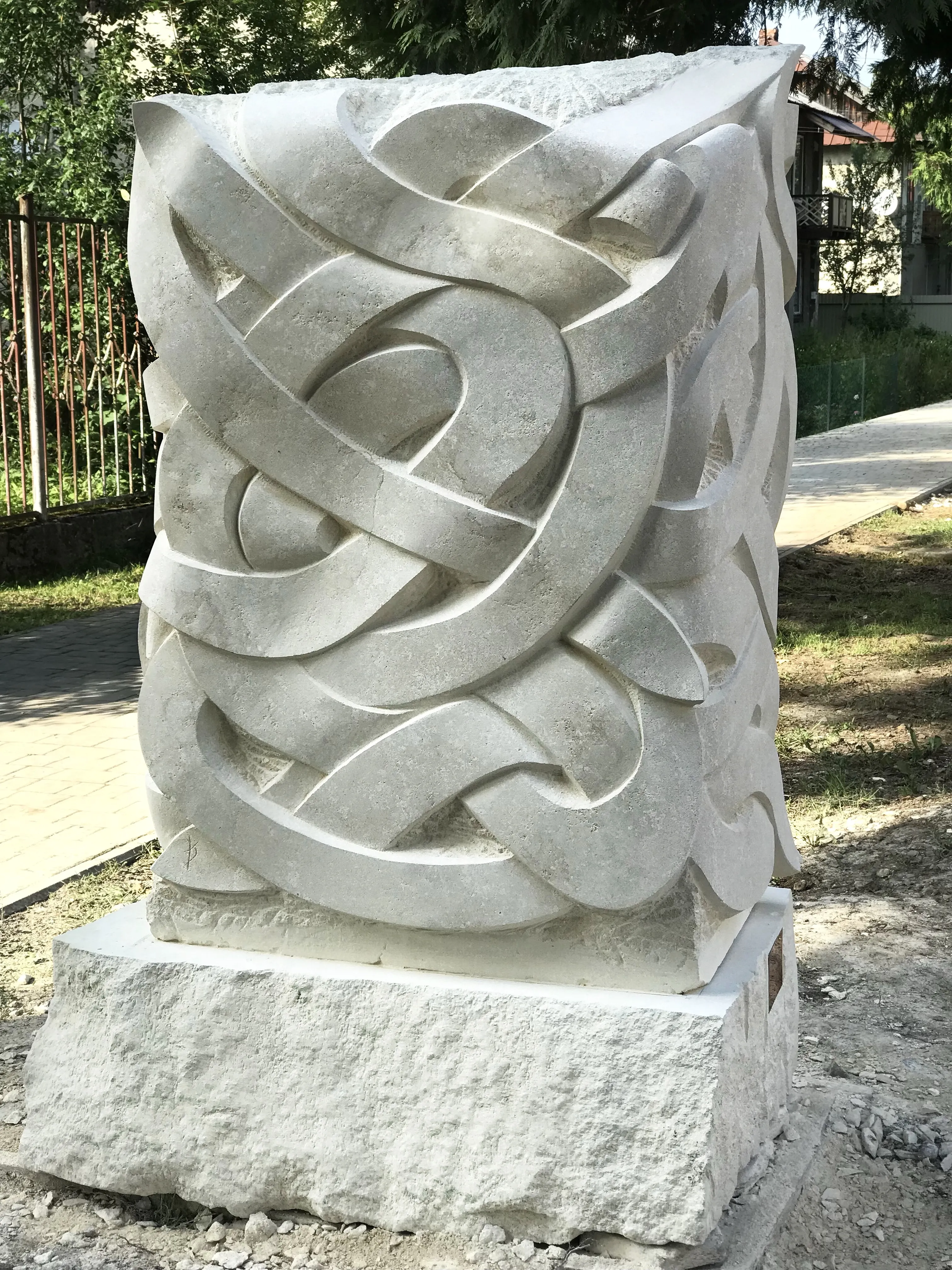 Image of FREE RIDE by Roman Kykta, size: 1800/1000/600 мм, made of Limestone, Sculpture Symposiums medium, from Slavske, Lviv region. Photo 4 of 7.