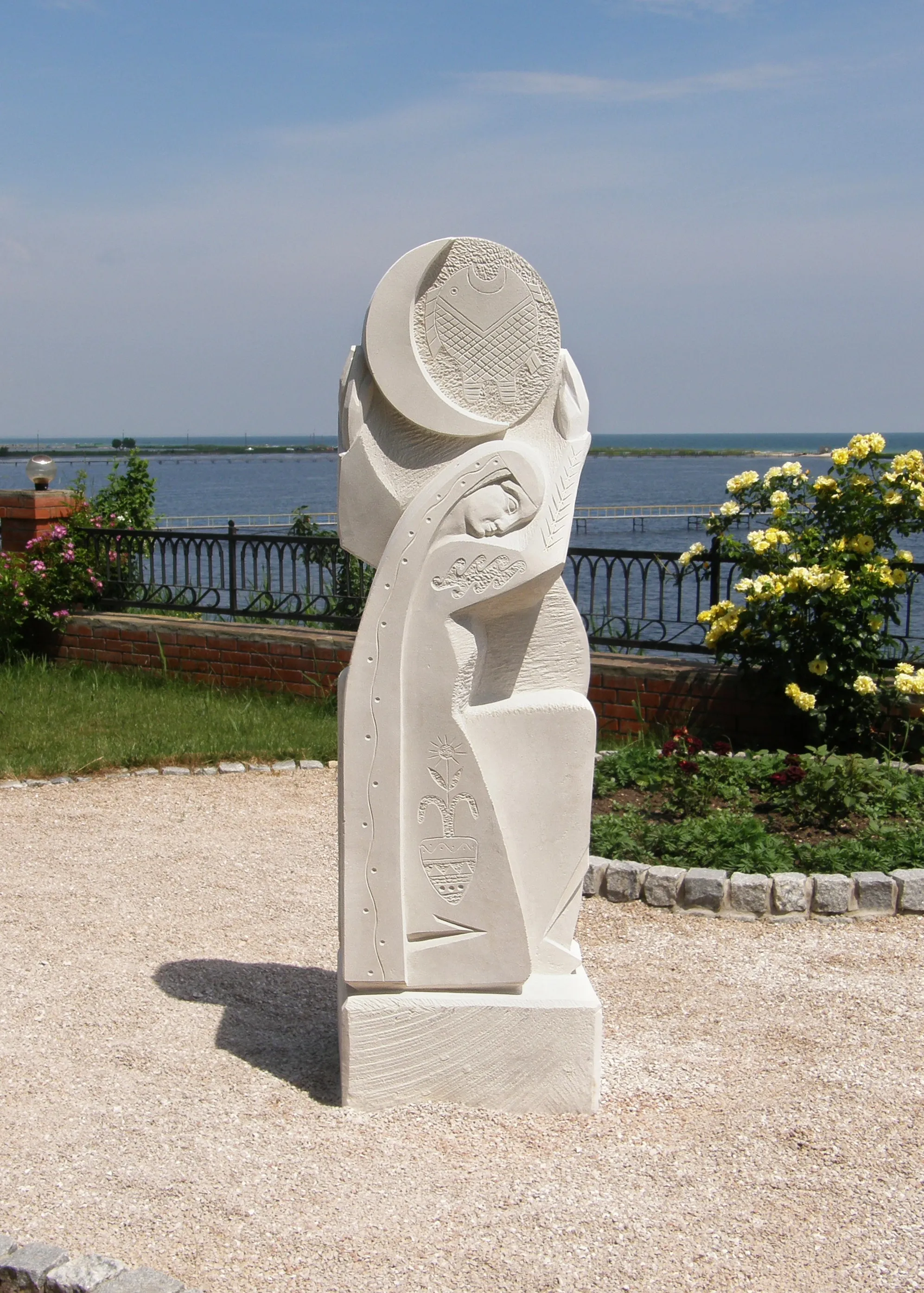 Image of ANCIENT RITUAL by Roman Kykta, size: 1900/600/350 мм , made of Limestone, Sculpture Symposiums medium, from City: Prymorske, Zaporizhia region. Photo 1 of 6.