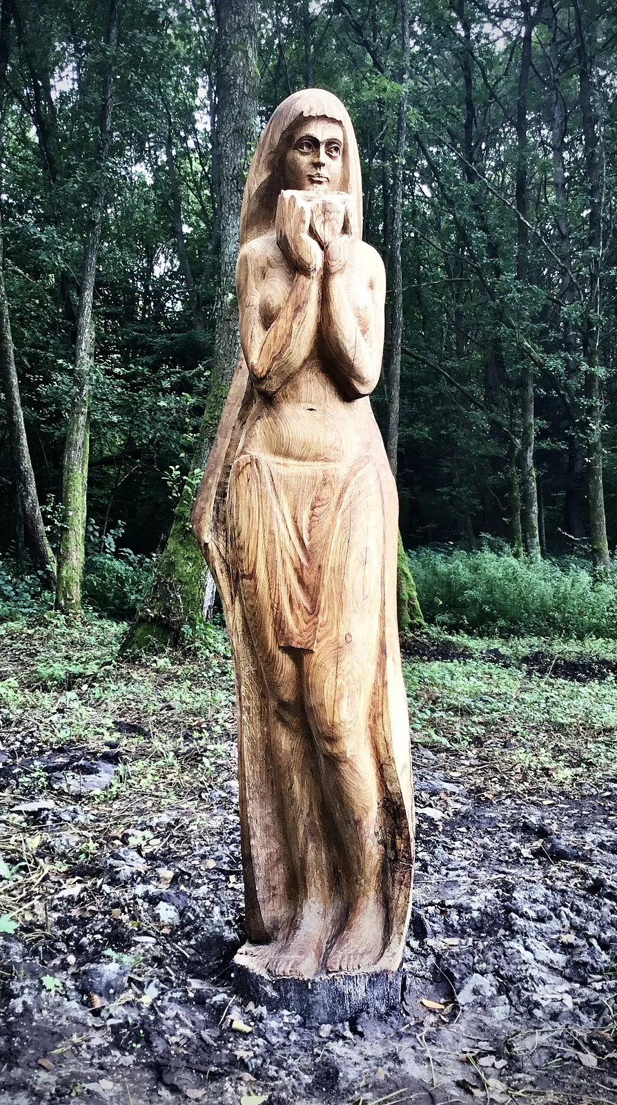 Image of MAVKA by Roman Kykta, size: 2300/550/400 мм, made of Tree, Sculpture Symposiums medium, from Volya Yakubova village, Lviv region. Photo 2 of 3.