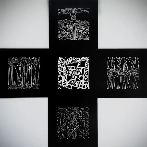 Image of IN MEMORY OF THE REPRESSED by Roman Kykta, size: 2100/2100 мм, made of Silk screen printing, Graphics medium, from Lviv