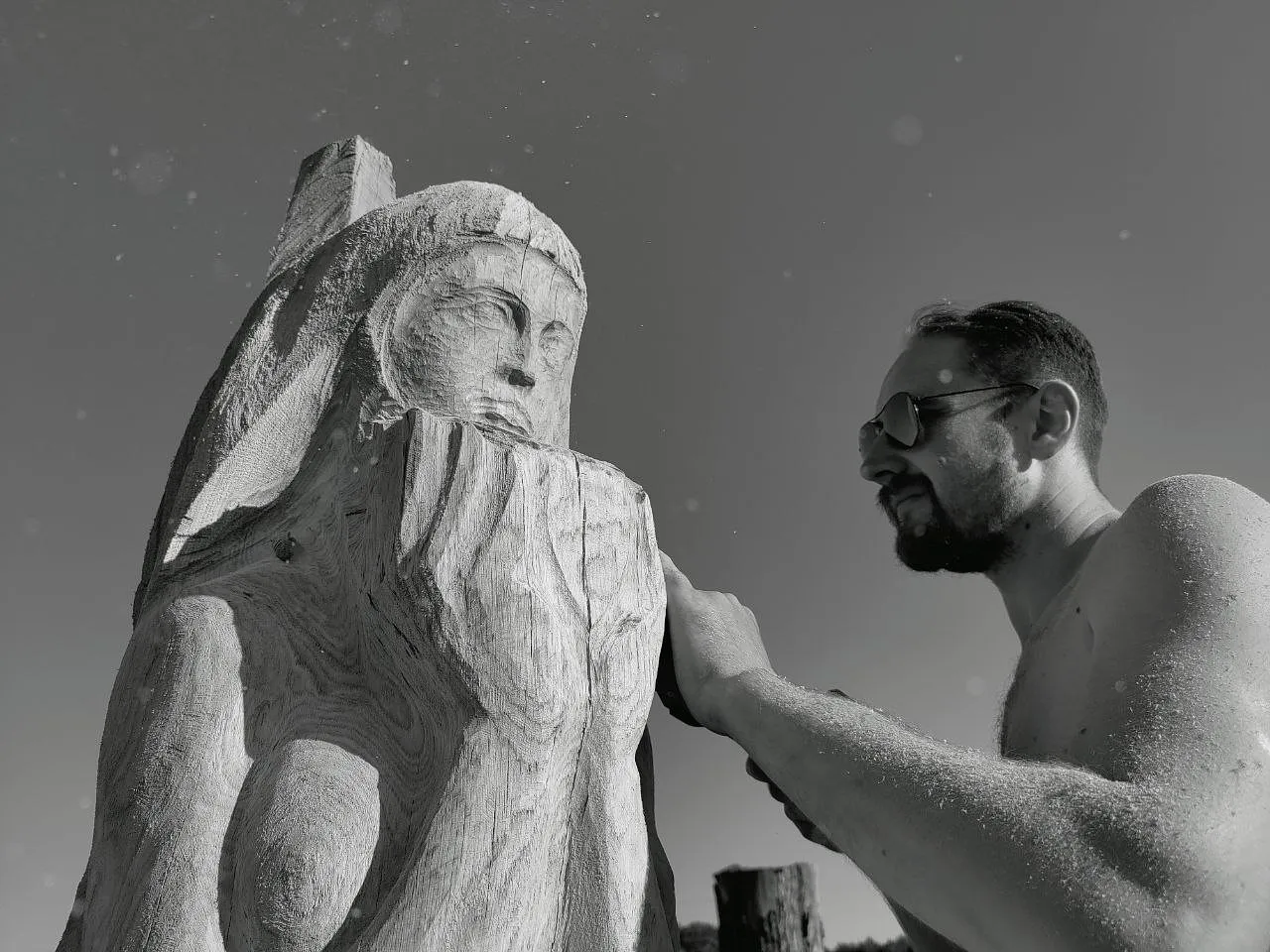 Image of MAVKA by Roman Kykta, size: 2300/550/400 мм, made of Tree, Sculpture Symposiums medium, from Volya Yakubova village, Lviv region. Photo 3 of 3.